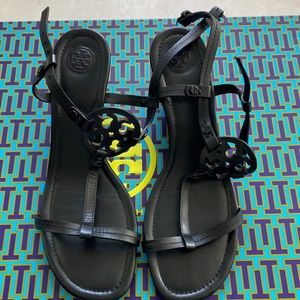Tory Burch T strap Miller wedge sandal- size 8